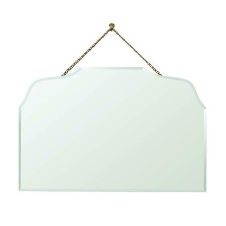 LATESTLUXURY Rectangular Arch Beveled Hanging Mirror, Gold & Clear LA3670209